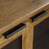 Vajillero con cuatro puertas dos con detalle en metal perforado y cajones interiores - Imagen 2