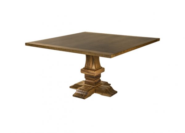 Mesa comedor base central torneada